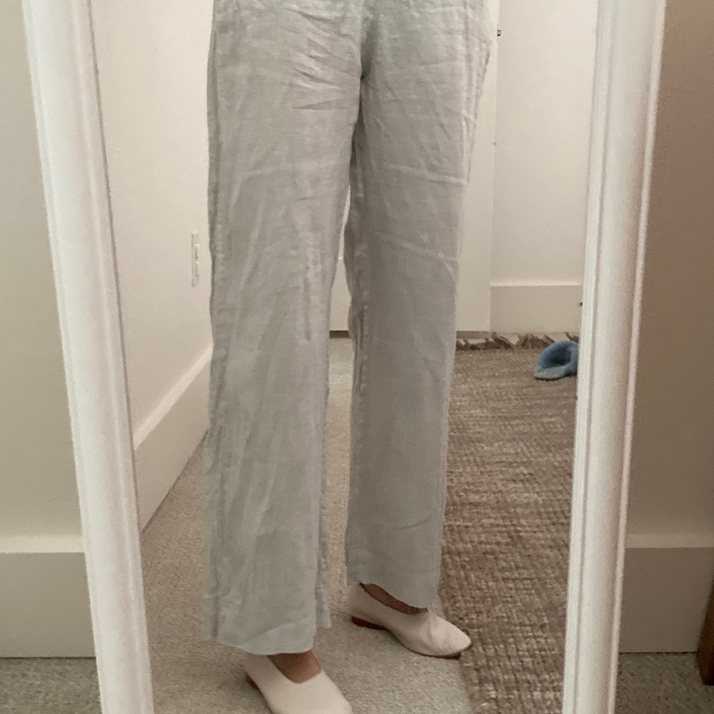 Linen Greg Wide Leg Trousers
